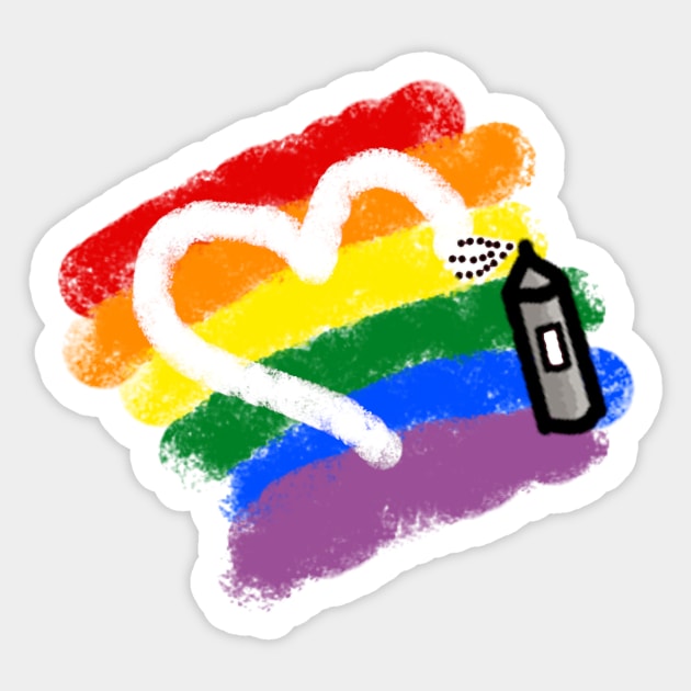 Rainbow Flag Tag Sticker by LochNestFarm
